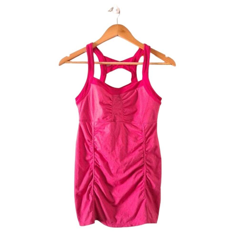 Athleta Pink Fuchsia Training Tank Top with Bra Support - Size S